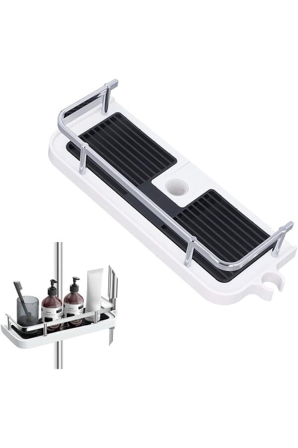 Pltnstoreshop Rafı, Duş Başlığı Tutucusu, Dayanıklı Şampuan Ve Sabunluk Rafı, Banyo Düzenleyi̇ci̇, Duş