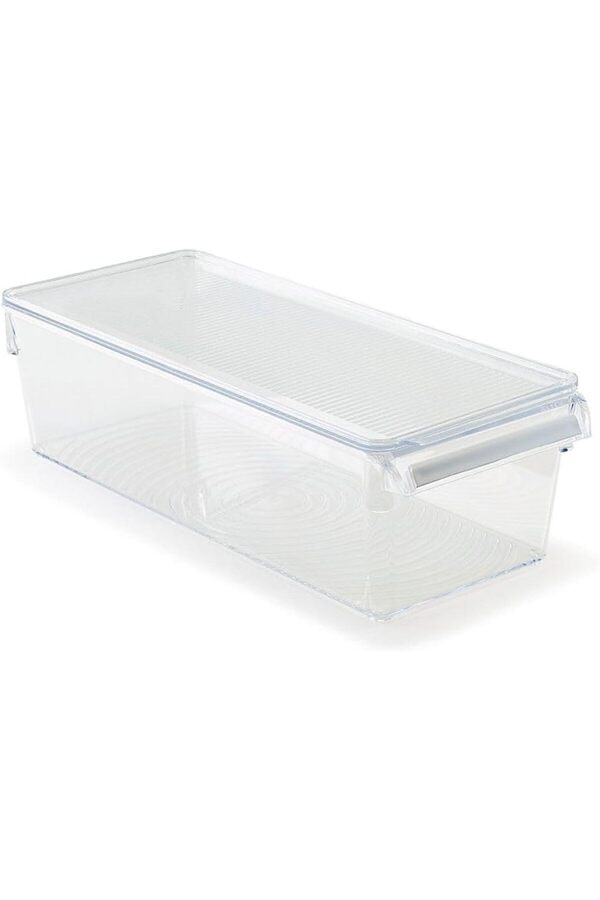 Pltnstoreshop Kapaklı Banyo Mutfak Düzenleyi̇ci̇ Raf Ps 360 * 150 * 100 Mm Şeffaf M-E27-20-16K Pltnsto