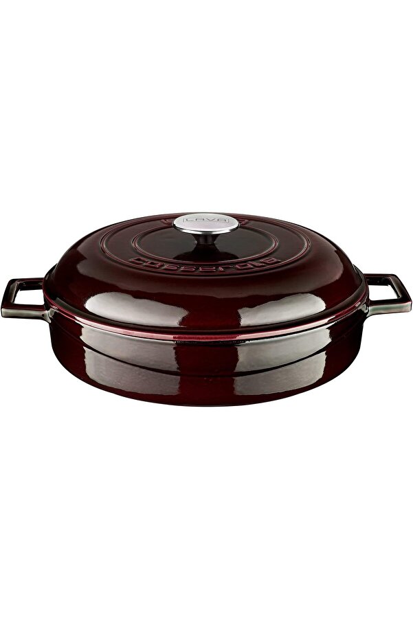 Pltnstoreshop Metal Premi̇um Seri̇si̇ - Döküm Çok Amaçlı Tencere, Yuvarlak, 28 Cm, Majoli̇k Mor, Kubbe K