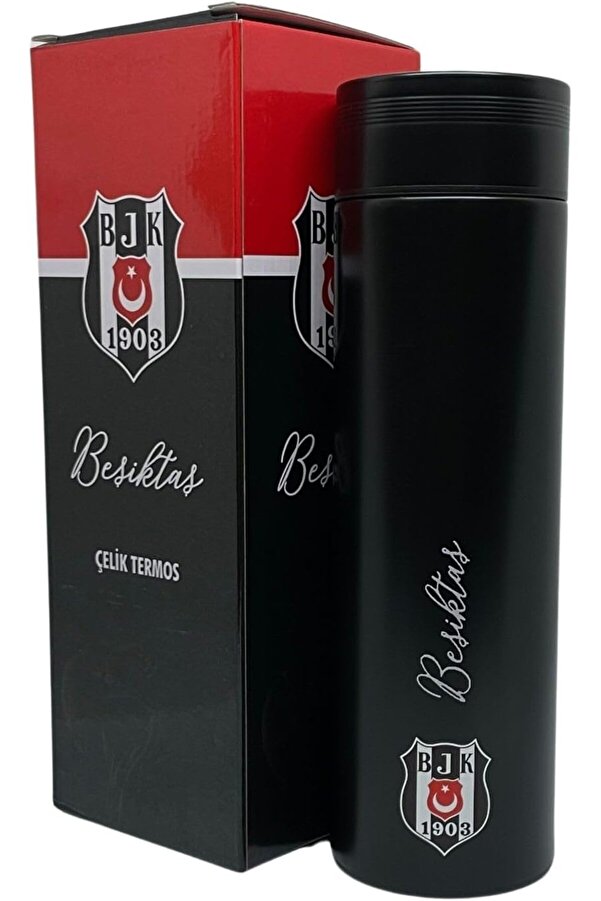 500Ml Li̇sanslı Çi̇ft Katlı Paslanmaz Çeli̇k Termos 8 Saat Soğuk Hedi̇ye Kutulu Si̇yah 1014773