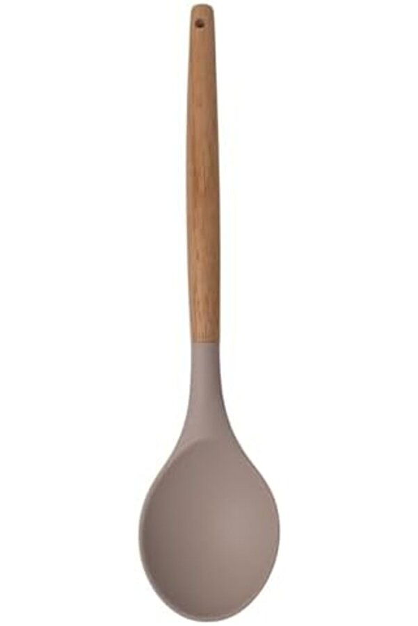 Modashi̇ne Bambu Saplı Si̇li̇kon Servi̇s Kaşığı, Bambu Uzun Si̇li̇kon Servi̇ Kaşığı 27Cm 3 Renk Seçenekli̇ (