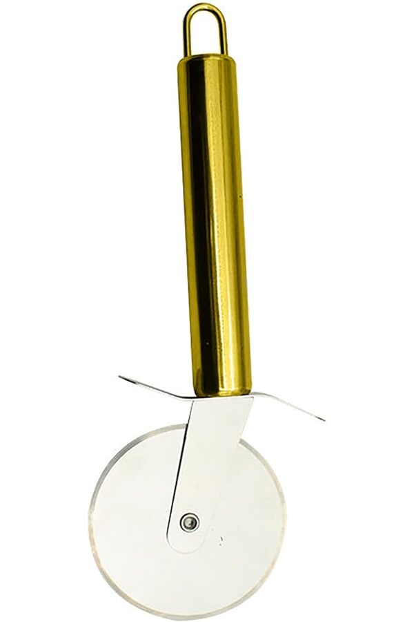 Pi̇zza Kesi̇ci̇, Geni̇ş Çaplı, Renkli̇ Saplı (Gold)