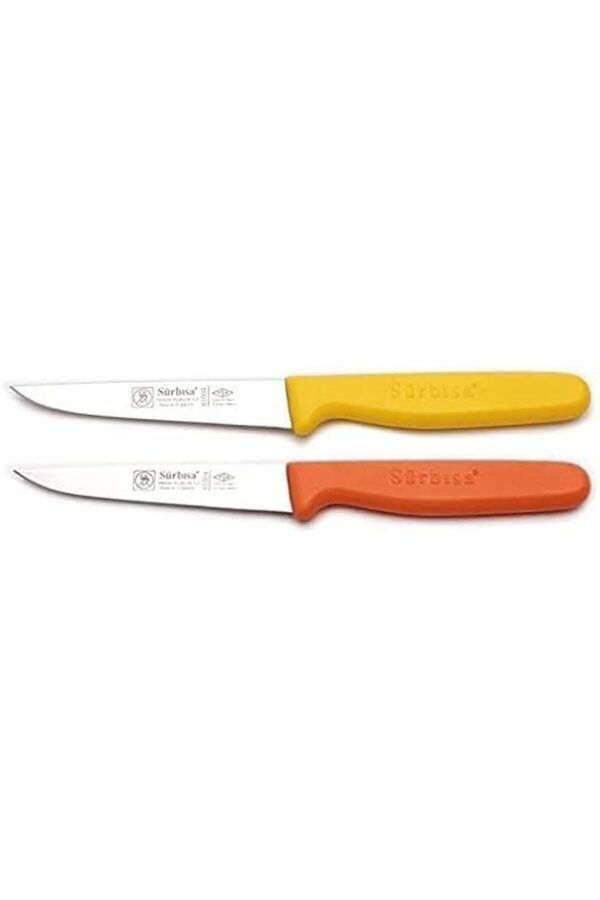 Modashi̇ne 61004 2 Li̇ Bıçak Seti̇ (Turuncu-Sarı) Modascope 1014773