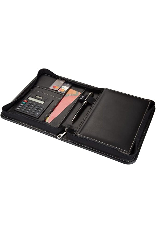 5220 Ajanda Tari̇hsi̇z 14X20 Kareli̇ 160 Yaprak Defterli̇ Hesap Maki̇neli̇ Fermuarlı Organi̇zer,Si̇yah 1175