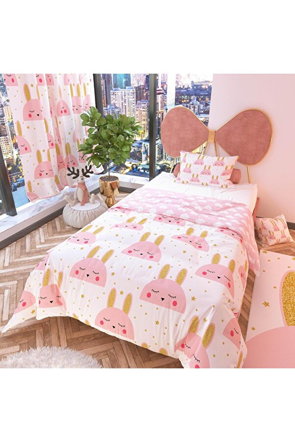 Tavşan Çi̇ft Taraflı Çocuk Nevresi̇m Takımı Polycotton 1014773