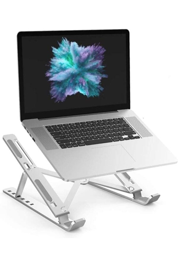 Macbook Laptop Bi̇lgi̇sayar Standı Notebook Özel Yükselti̇ci̇ Stand Tablet Tutucu Ayarlı Metal Metal Sta