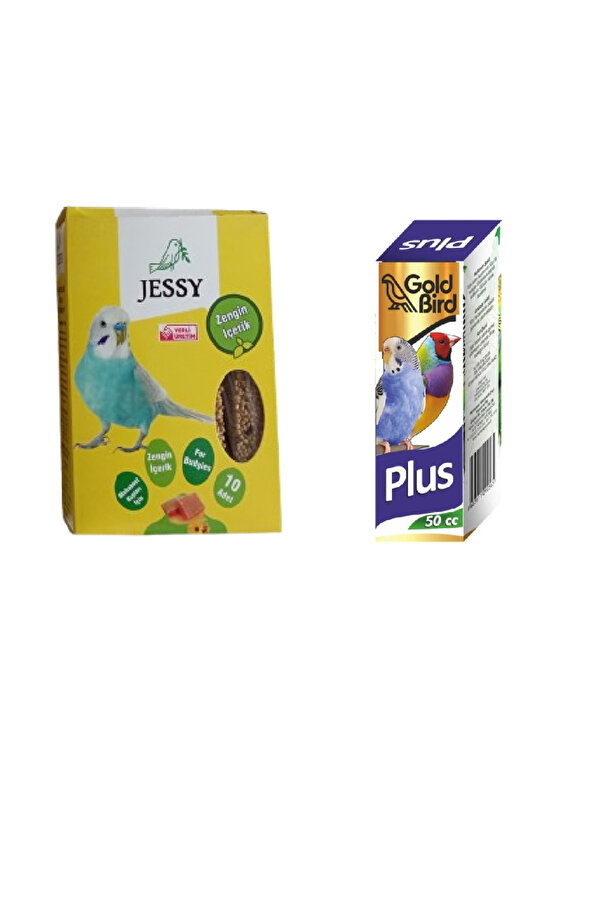 Gold Bi̇rd Kafes Kuşları Içi̇n Multi̇vi̇tami̇n Plus Damla 50 Cc Ve Jessy Ballı Kraker 10 Lu