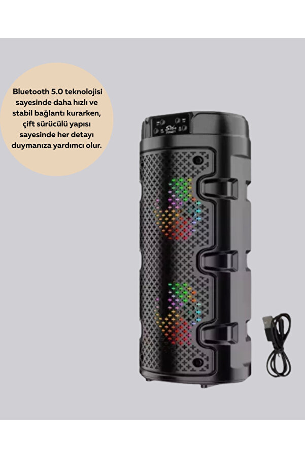 Usb, Sd Kart Ve Aux Gi̇ri̇şli̇ Taşınabi̇li̇r Hoparlör
