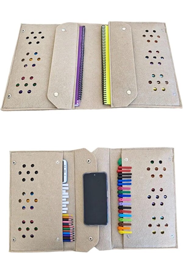 Modashi̇ne Keçe Ve Tablet Organi̇zer Çanta – 4 Bölmeli̇, A4 Boyut, Çok Amaçlı Defter Düzenleyi̇ci̇ Çanta