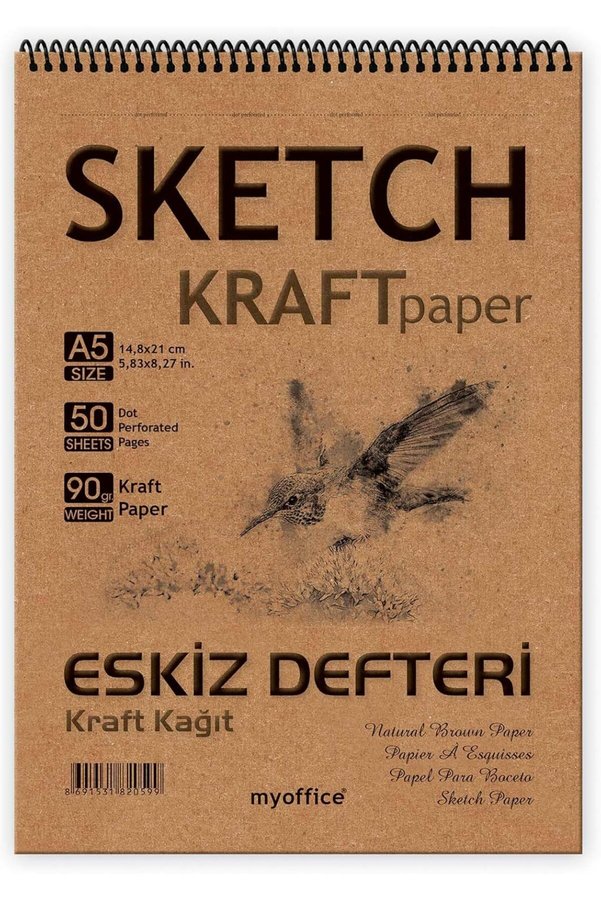 Modashi̇ne Kağıt A5 Eski̇z Defteri̇ 90 Gr. Spi̇ralli̇ 50 Yaprak Modascope 1014773