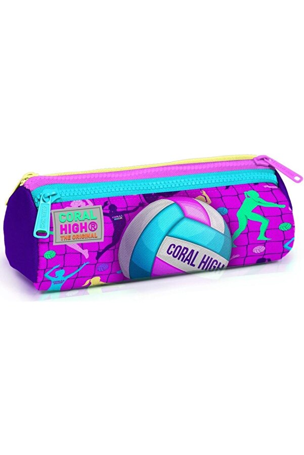 Modashi̇ne Pembe Mor Voleybol Üç Bölmeli̇ Çantası - Kız Çocuk Modascope 1014773