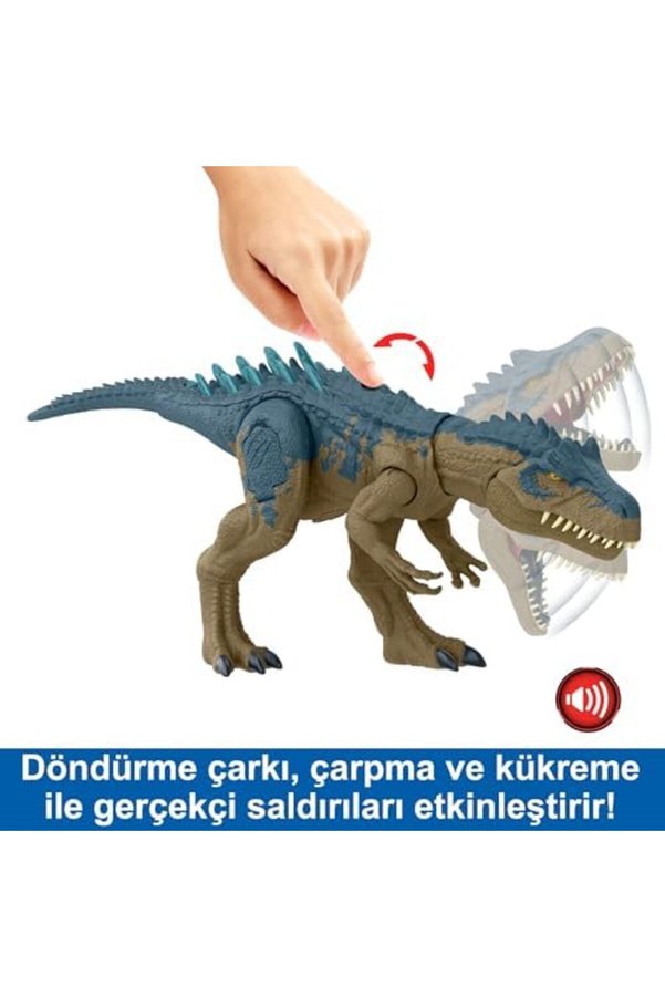 Mrtshoppng World Süper Güçlü Allosaurus Fi̇gürü, Düğmeye Basıldığında Açığa Çıkan, Saldırıp Isırabi̇le