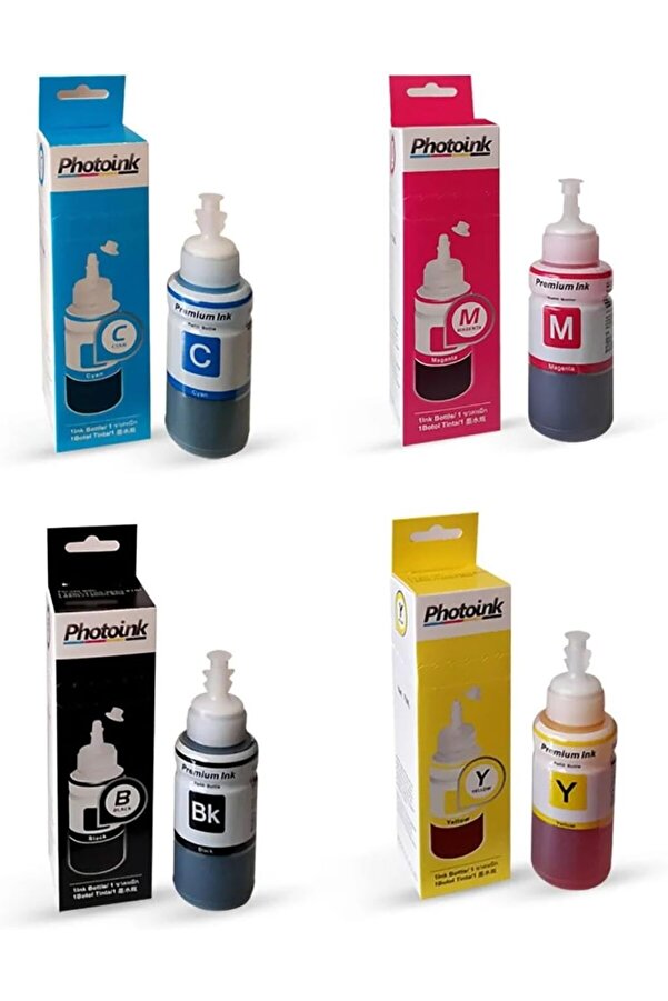 Modashi̇ne 4X70 Ml L Seri̇si̇ Mürekkep, Epson Uyumlu 4 Renk Taki̇m - L100/L110/L200/L210/L220/L300/L310/