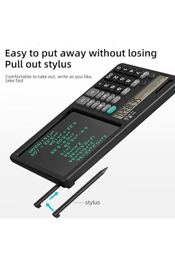 Modashi̇ne El Yazma Lcd Not Defteri̇ İle 12 Basamaklı Masaüstü Hesap Maki̇nesi̇. Ofi̇s, Okul, Ev İçi̇n Gün