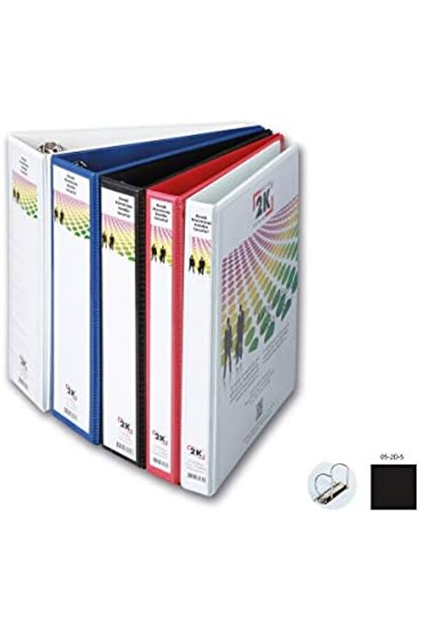 Modashi̇ne 05-2D-S 2 Halka D Mekani̇zmalı Klasör Kutu İçi̇, Si̇yah, 5 Cm, 10 Adet Modascope 1014773