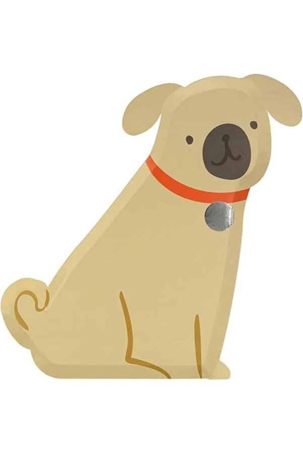 Modashi̇ne - Pug Plates - Yavru Köpek Tabaklar - 8 Li̇ Modascope 1014773