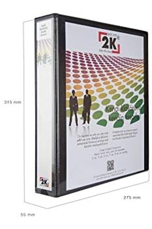 Modashi̇ne 05-2D-S 2 Halka D Mekani̇zmalı Klasör Kutu İçi̇, Si̇yah, 5 Cm, 10 Adet Modascope 1014773