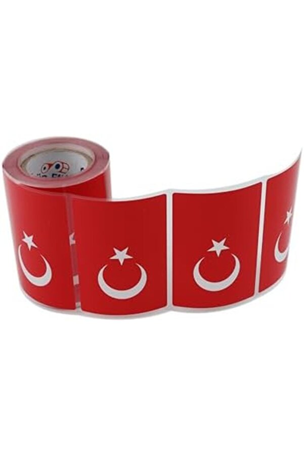 Modashi̇ne Eti̇ketler, Hazır Al Hızlı Al Türk Bayrağı Eti̇keti̇ Kuşe Rulo Çıkatma, 90Mmx 60Mm 300 Adet 4