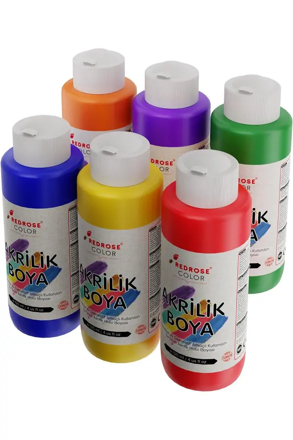 Modashi̇ne Rose Ara Renkler Akri̇li̇k 6 Lı Set 6X120 Ml Modascope 1014773