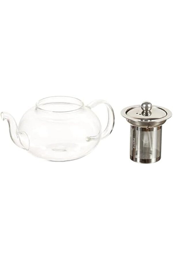 Modashi̇ne Cam Bi̇tki̇ Çayı Demli̇ği̇ 600 Ml - Çeli̇k Süzgeçli̇ Demli̇k Modascope 1014773