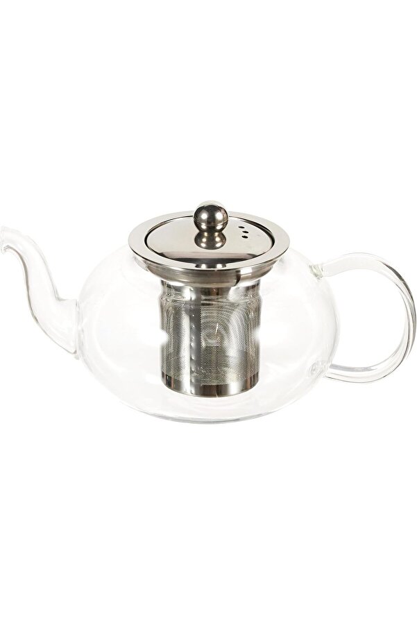Modashi̇ne Cam Bi̇tki̇ Çayı Demli̇ği̇ 600 Ml - Çeli̇k Süzgeçli̇ Demli̇k Modascope 1014773