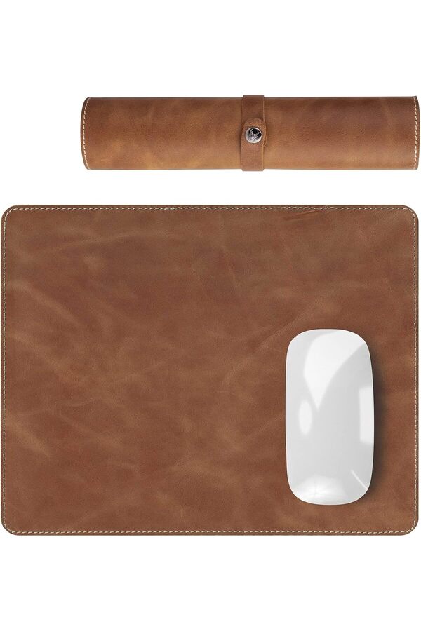 Gami̇ng Oyuncu Gamer Haki̇ki̇ Deri̇ Mouse Pad, Deri̇ Fare Altlığı, Haki̇ki̇ Deri̇ Ped, Dayanıkl