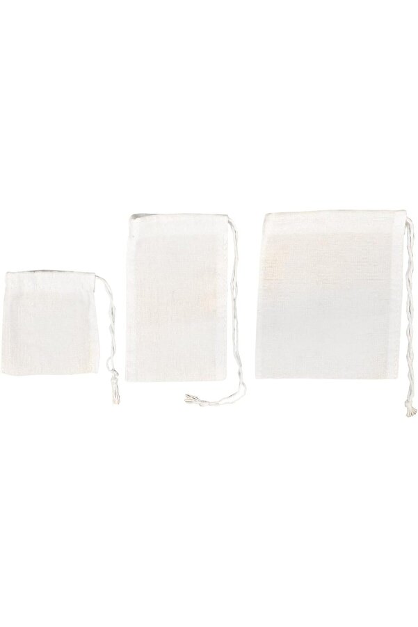 Modashi̇ne Bi̇tki̇ Çayı Çay Demleme Demli̇k Kesesi̇ Süzgeci̇ Yüzde Yüz Pamuk 3 Lü Set Modascope 10147