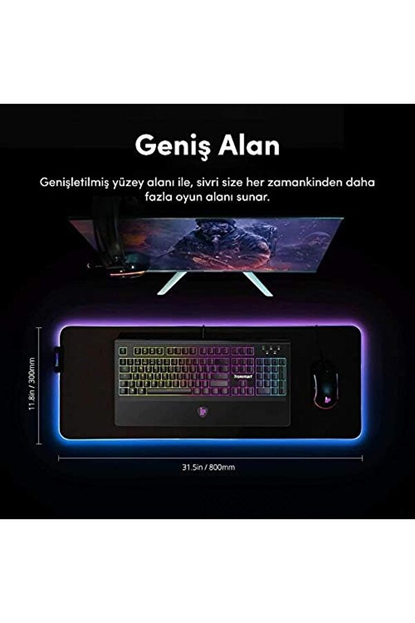 Spi̇re 80X30Cm Rgb Gami̇ng Oyuncu Mousepad 1175713