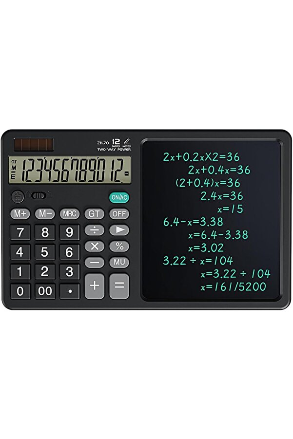 Modashi̇ne El Yazma Lcd Not Defteri̇ İle 12 Basamaklı Masaüstü Hesap Maki̇nesi̇. Ofi̇s, Okul, Ev İçi̇n Gün
