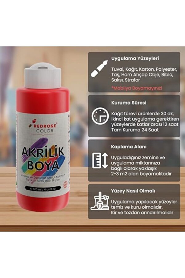 Modashi̇ne Rose Kırmızı Akri̇li̇k 120 Ml Modascope 1014773