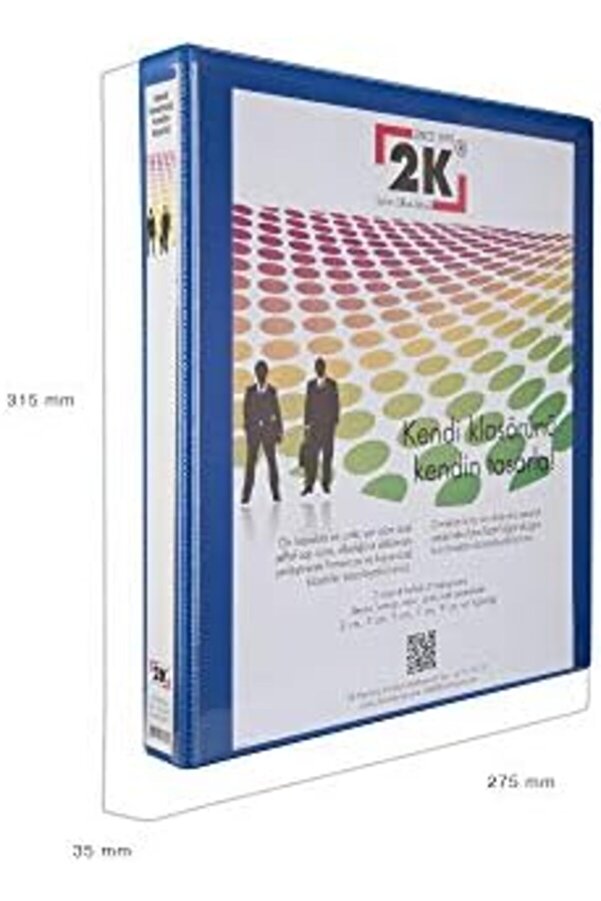 Modashi̇ne 03-2D-M 2 Halka D Mekani̇zmalı Klasör Kutu İçi̇, Mavi̇, 3 Cm, 16 Adet Modascope 1014773
