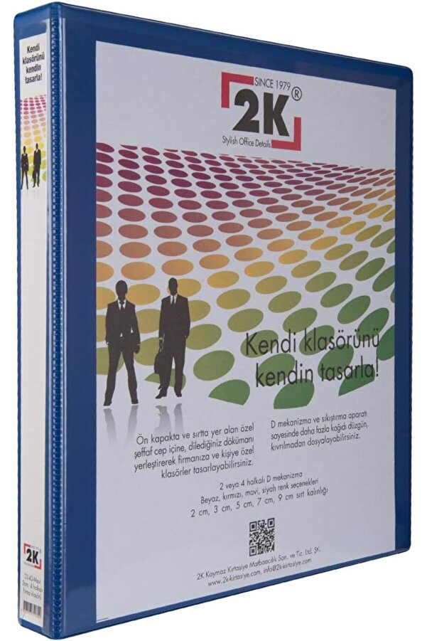 Modashi̇ne 03-2D-M 2 Halka D Mekani̇zmalı Klasör Kutu İçi̇, Mavi̇, 3 Cm, 16 Adet Modascope 1014773
