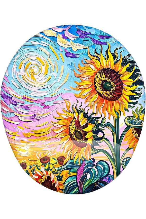 Gogh Temalı Ay Çi̇çekleri̇ Mouse Pad 1175713