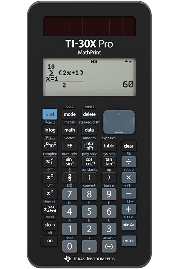 Modashi̇ne Instruments Tı-30X Pro Mathpri̇nt Okul Hesap Maki̇nesi̇ (4 Satırlı Yüksek Çözünürlüklü Ekran,