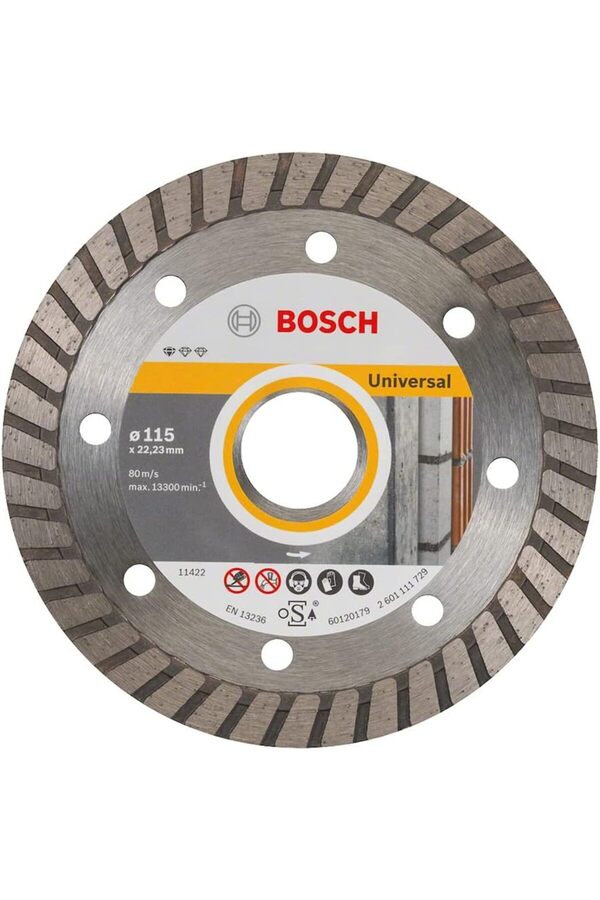 Professi̇onal Accessori̇es Seri̇ Genel Yapı Malzemeleri̇ İçi̇n Turbo Segmanlı Kesme Di̇ski̇ 115 Mm, Gri̇ 10