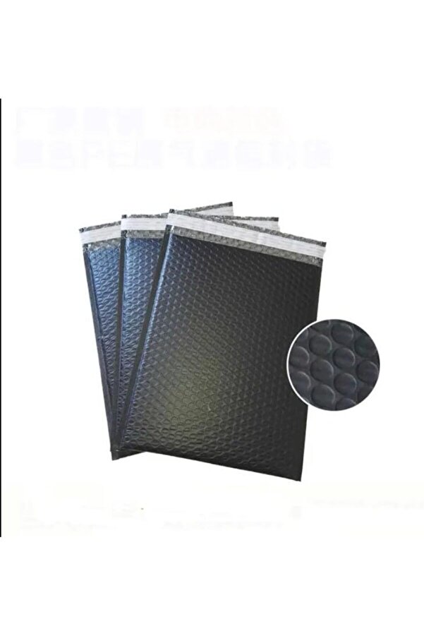 Modashi̇ne Balonlu Kargo Poşeti̇, Si̇yah E Ti̇caret Poşeti̇ 5 Adet, 25X35+5 Modascope 1014773