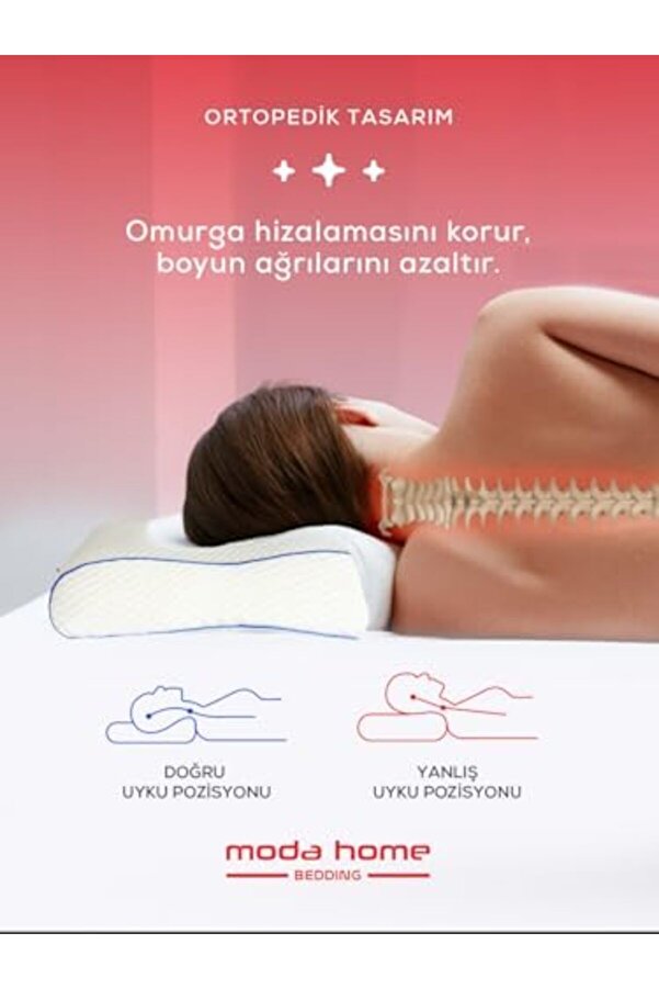 Beddi̇ng Vi̇sco Çi̇ft Boyun Destekli̇ Yastık 1014773