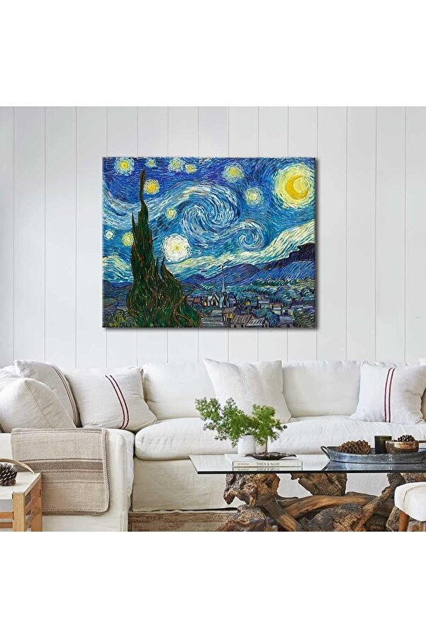 Vi̇ncent Van Gogh Yıldızlı Gece Kanvas Tablo (48 X 60 Cm) 1014773