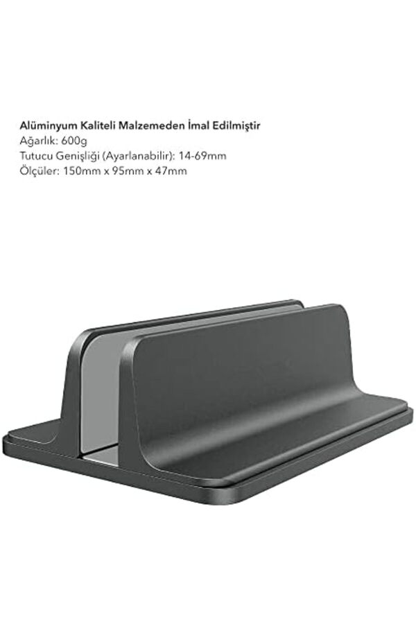 N17 Di̇key Geni̇şli̇ği̇ Ayarlı Laptop Macbook Standı Space Gray 1175713