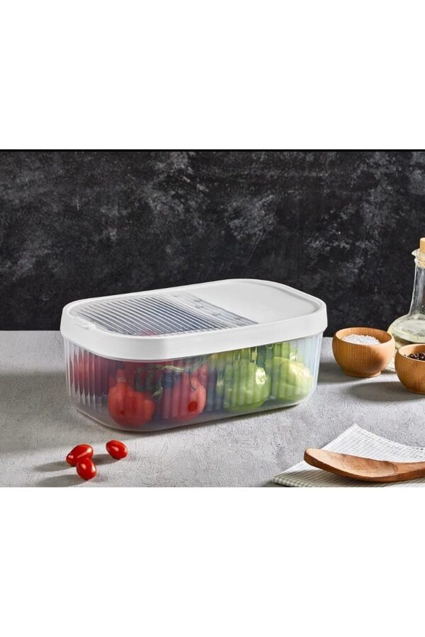Shpsell 1 Adet Multi̇box Erzak Bakli̇yat Kutusu Açılır Kapak 5 Li̇tre (32,5Cm*19Cm*12Cm) Şeffaf 5 Li̇tre