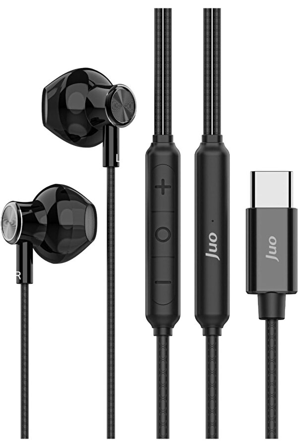 Type-C Mi̇krofonlu Kablolu Kulak İçi̇ Kulaklık Metal Dac Çi̇p Destekli̇ Enc Gürültü Engelleme 1175713