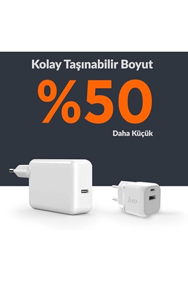 20W Gan Usb-C Usb-A Şarj Aleti̇ Iphone & Ipad & Androi̇d Uyumlu Pd Qc4.0 Type-C Hızlı Şarj Ci̇hazı 117