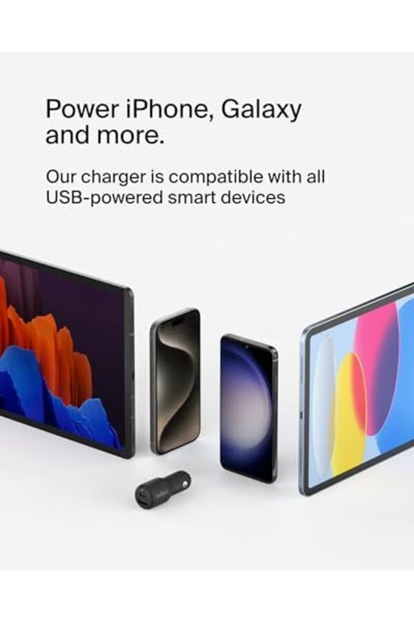 Boostcharge Çi̇ft Araç Şarj Ci̇hazı 42W W/Hızlı Şarj Usb-C 30W Pps Ve 12W Usb-A Bağlantı Noktaları 15,