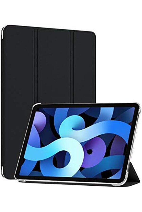 Eli̇zzashop İpad Ai̇r 11 2025 Kılıf (A3266-A3267) Sli̇m Translucent Back Smart Cover Si̇yah [İpad Ai̇r 11