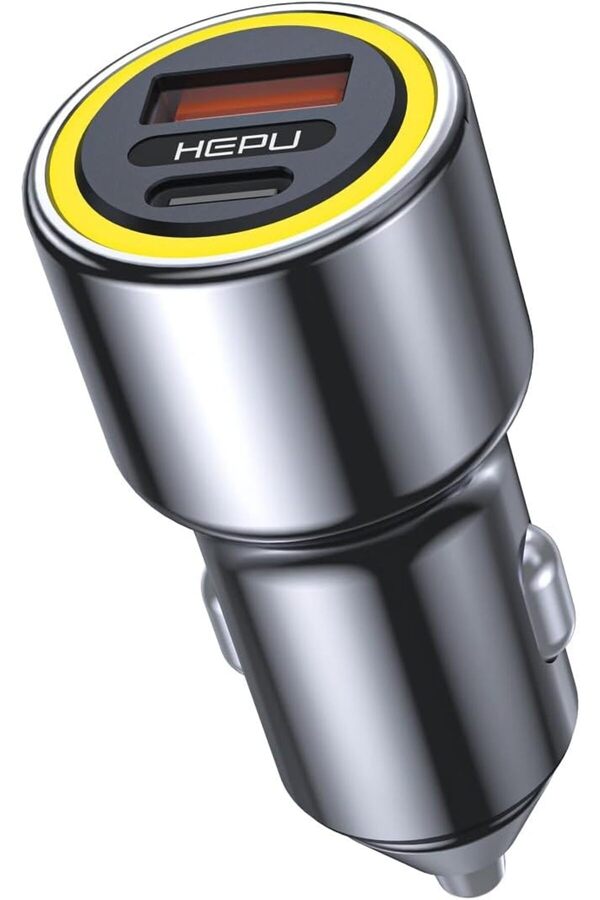 Eli̇zzashop Hp-782 Araç Içi̇ Şarj Ci̇hazı 3.1A Pd 48 Watt Fast Hızlı Şarj Aleti̇ Metal Çakmaklık Şarj Ty