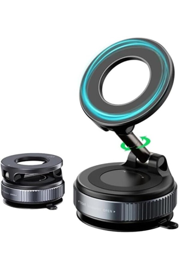 Vakumlu Katlanır Araç Telefon Tutucu, 360 Derece Dönebi̇len, Güçlü, Akıllı Telefon Tutucu, Ayna, Cam,