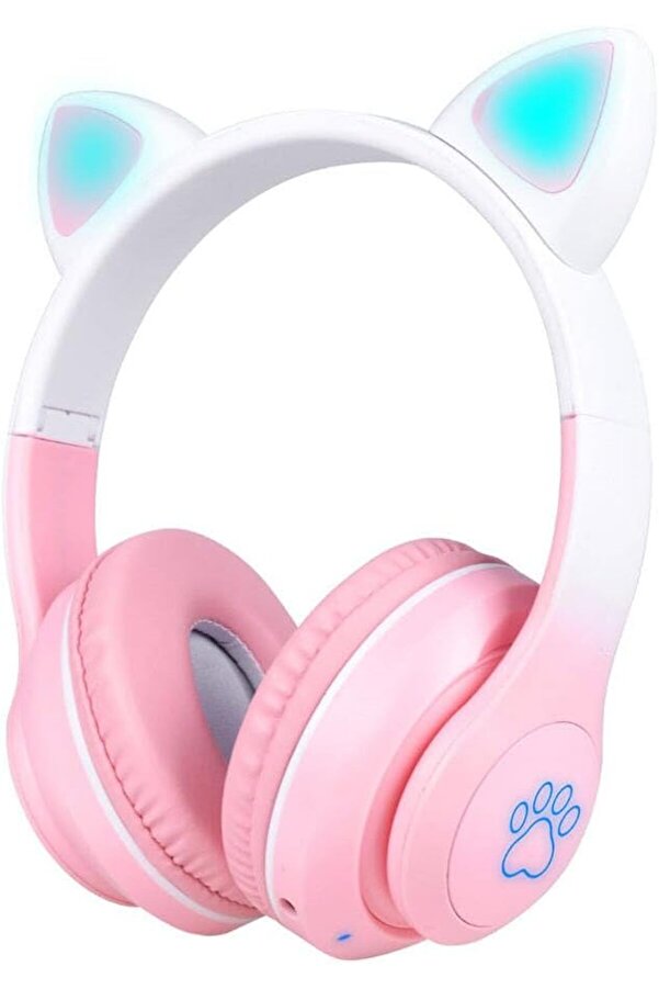 Stn-28 Pro Kedi̇ Kulaklı Tasarımlı Rgb Işıklı Bluetooth Kulaklık Pembe 1175713