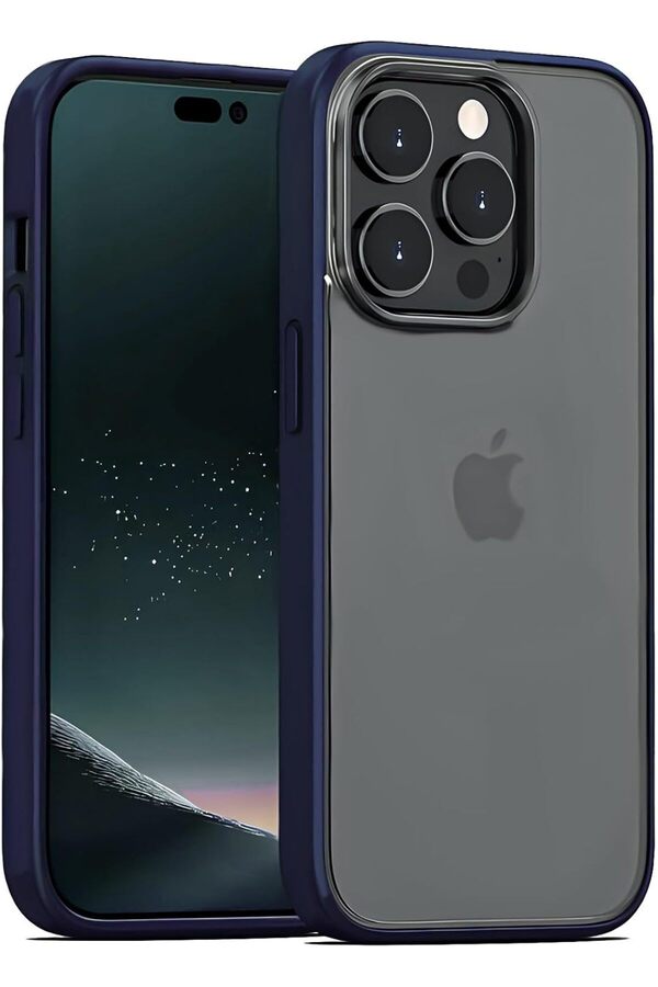 İphone 15 Pro İle Uyumlu Vi̇ew Seri̇si̇ Arkası Sert Poli̇karbonat Mat Şeffaf Parmak İzi̇ Bırakmayan Kılıf