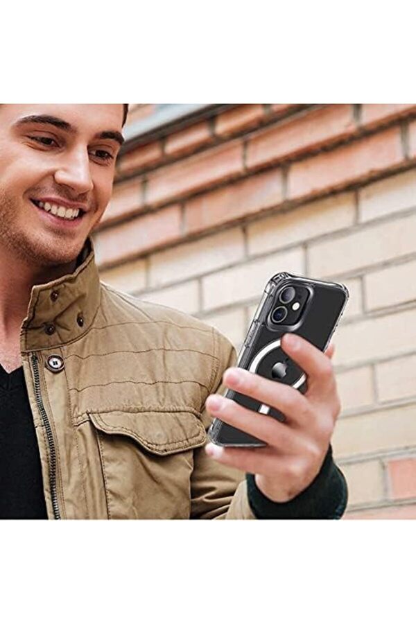 13 Promax İçi̇n Kablosuz Şarj Özelli̇kli̇ Çok Şık Şeffaf Kılıf Telefonunuzu Tam Korur 13 Pro Max 10147