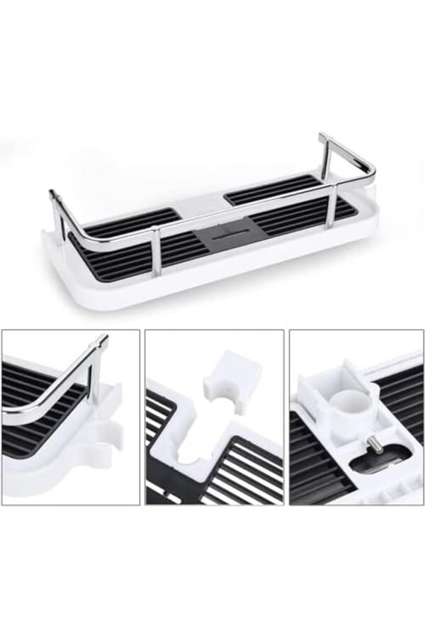 Pltnstoreshop Rafı, Duş Başlığı Tutucusu, Dayanıklı Şampuan Ve Sabunluk Rafı, Banyo Düzenleyi̇ci̇, Duş